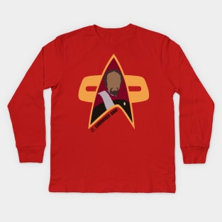 Lt. Cmdr. Worf - Star Trek, DS9 Kids Long Sleeve T-Shirt